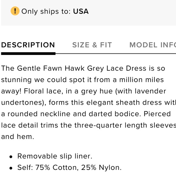 Gentle Fawn Lace Dress in Cream - Picture 11 of 13